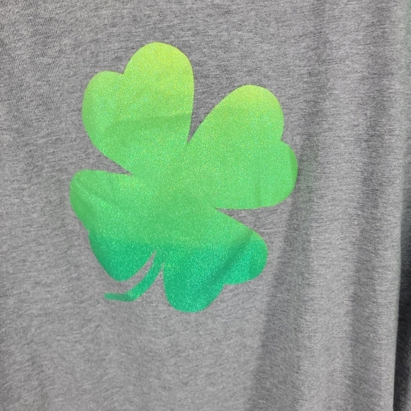 Made in Bangladesh Womens Metallic 4 Leaf Clover Longsleeve T-Shirt Size 3X - Picture 7 of 7